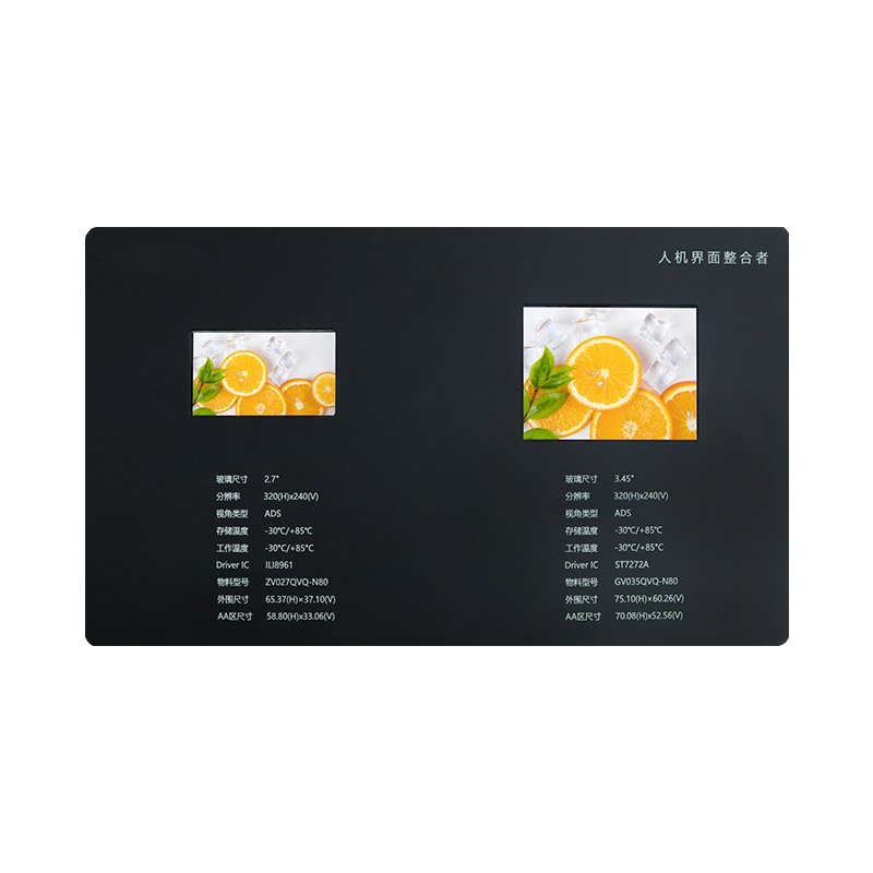 2,7”，3,45” квадратен LCD екран